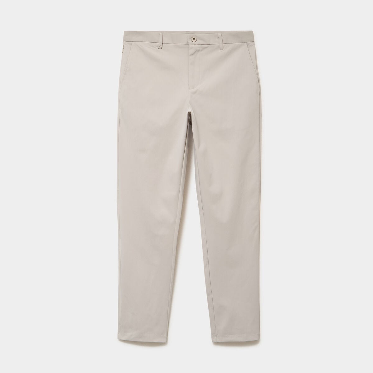 Pantalon chino slim sans repassage gris clair homme