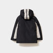 Parka mi-longue zipp&eacute;e &agrave; capuche gris clair gar&ccedil;on