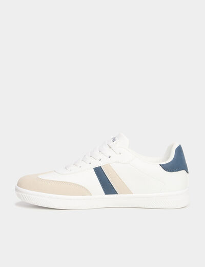 Tennis basses à lacets blanc garçon