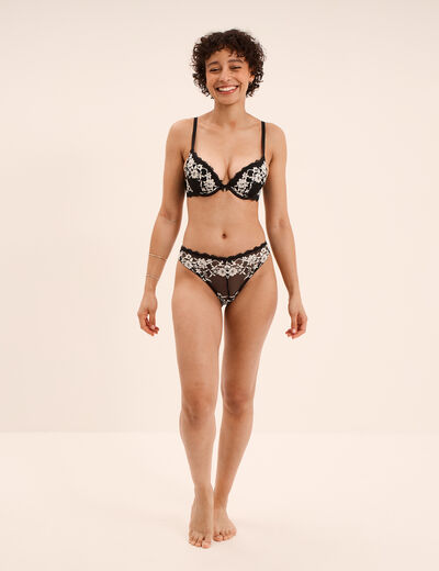 Soutien-gorge maxi push-up noir femme