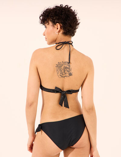 Haut de maillot de bain bandeau noir femme