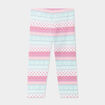 Legging 3/4 élastiqué coton blanc fille