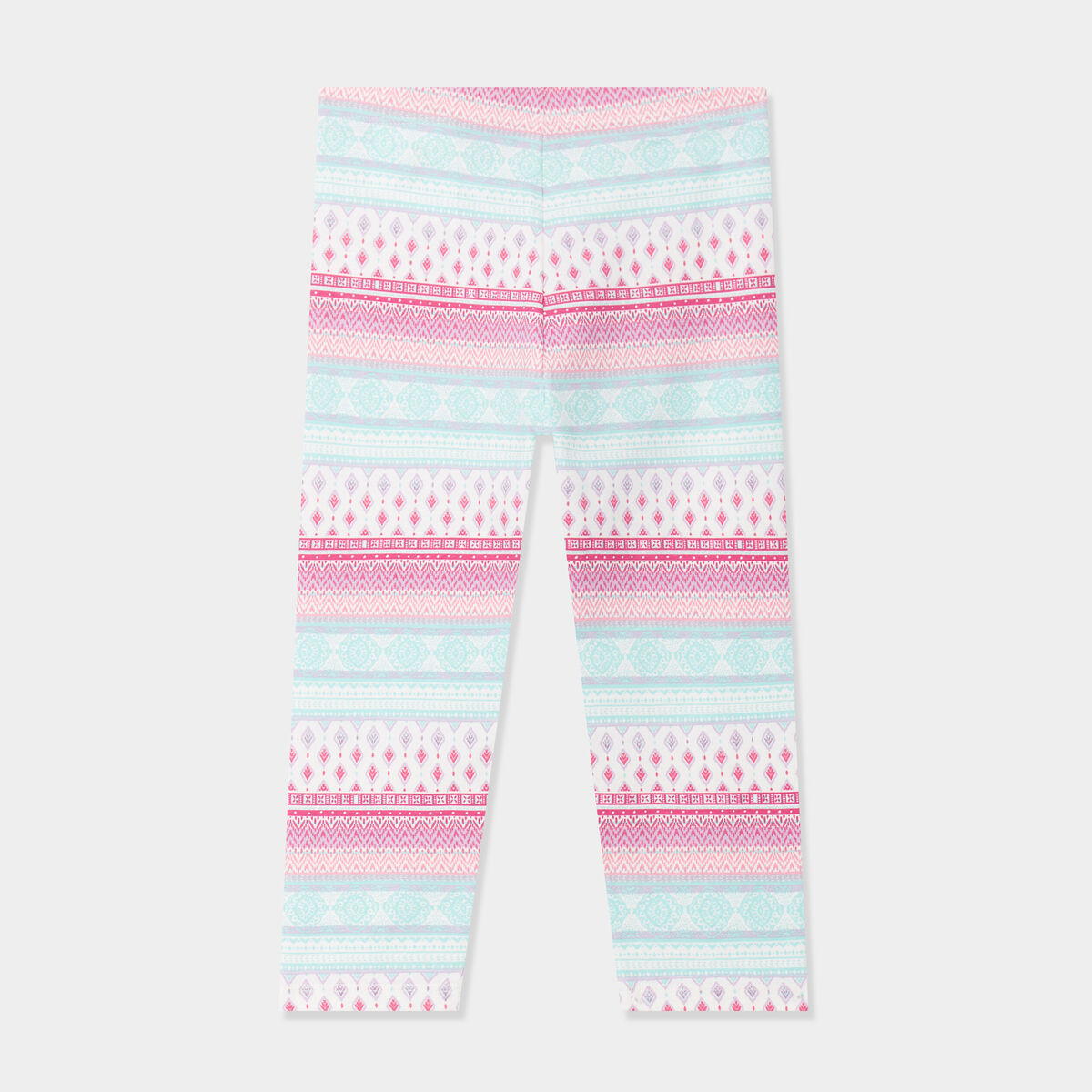 Legging 3/4 élastiqué coton blanc fille