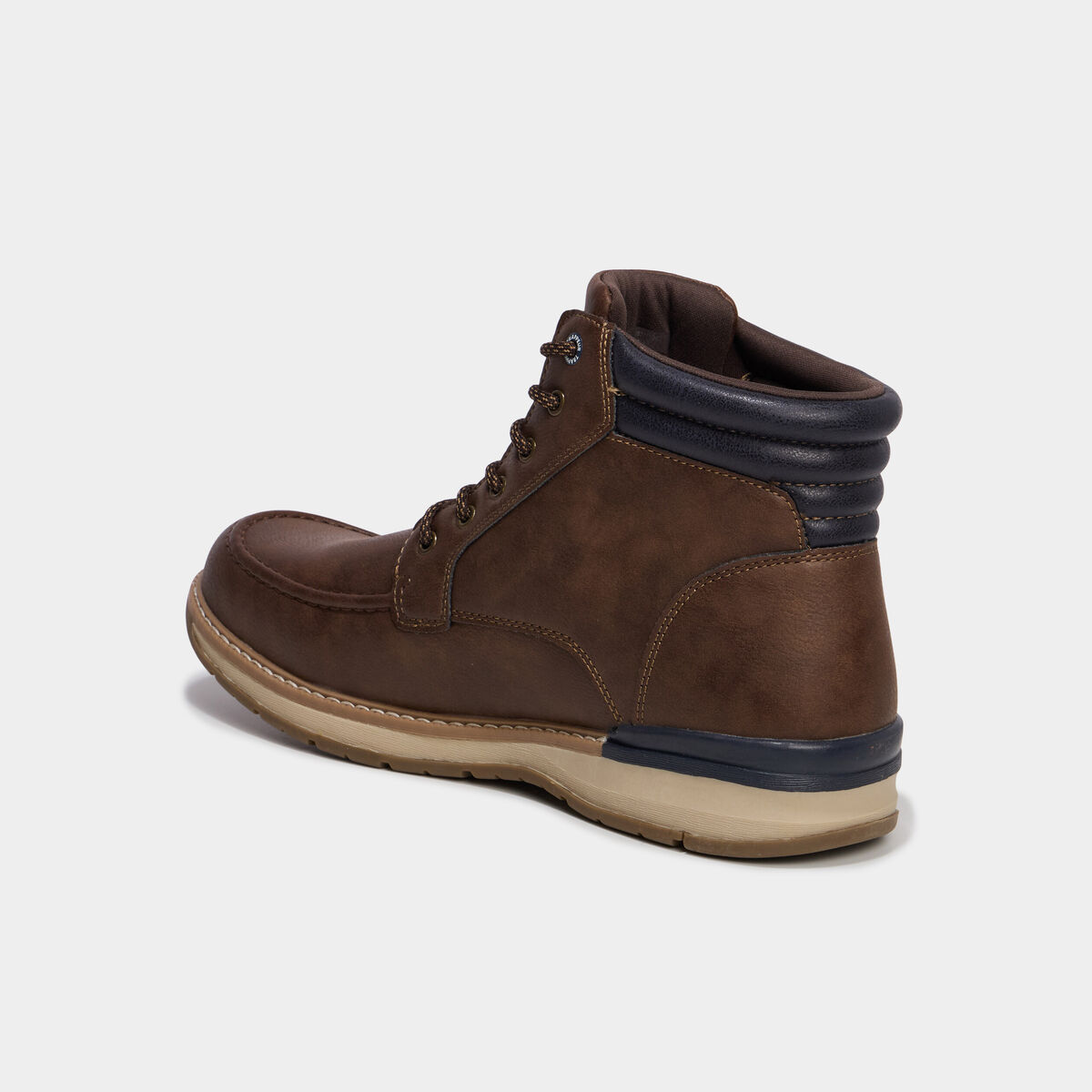 Bottines avec lacets marron homme