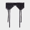 Porte-jarretelles en dentelle noir femme
