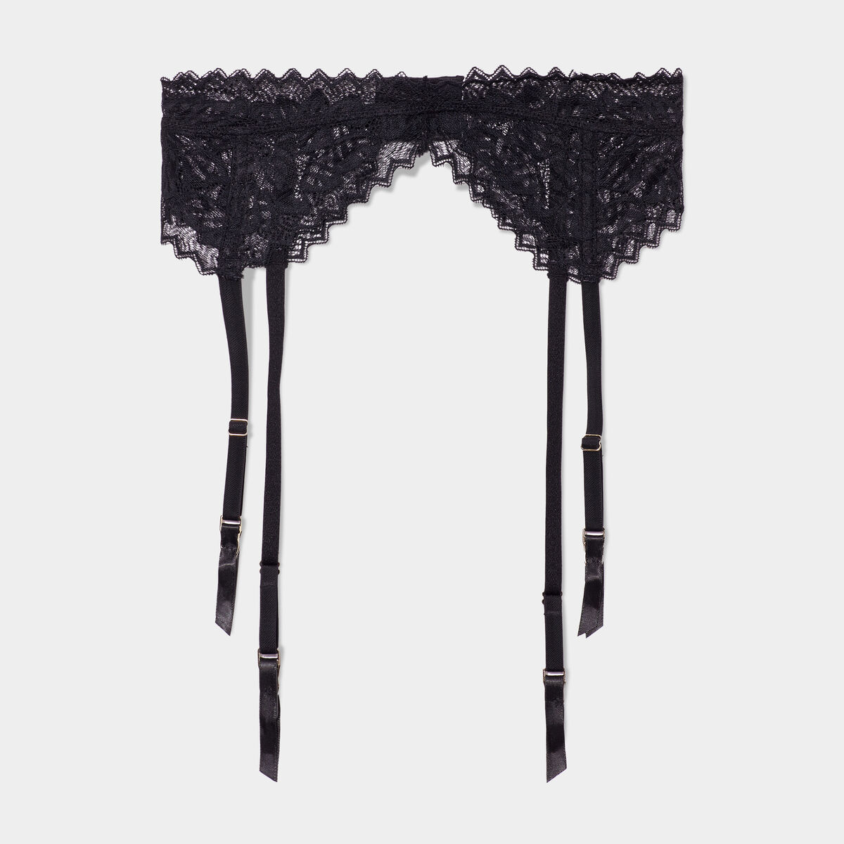 Porte-jarretelles en dentelle noir femme