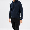 Sweat molleton &agrave; capuche hoodie bleu marine homme
