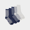 Lot 5 paires chaussettes gris gar&ccedil;on