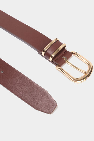 Ceinture avec boucle marron fonc&eacute; femme