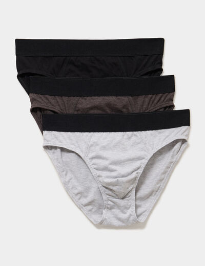 Lot 3 slips gris homme
