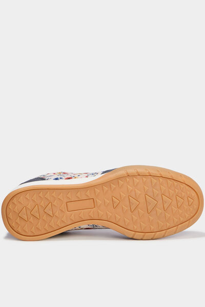 Baskets basses &agrave; lacets bleu marine femme