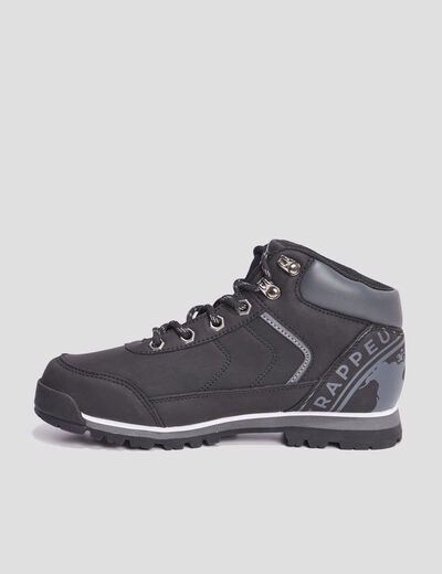 Bottines zip lacets Trappeur Babino noir garçon