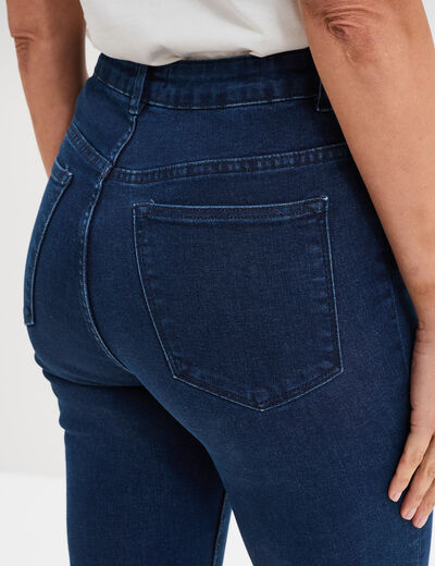 Jeans skinny taille haute denim brut femme
