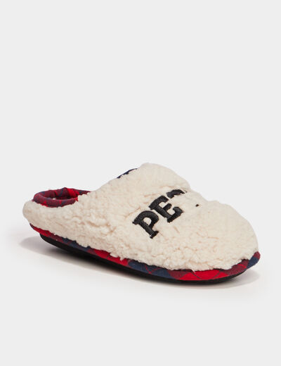Chaussons mules Noël sable garçon