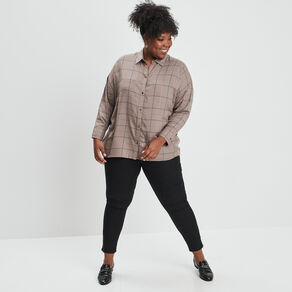 Pantalon slim 5 poches noir femme grande taille