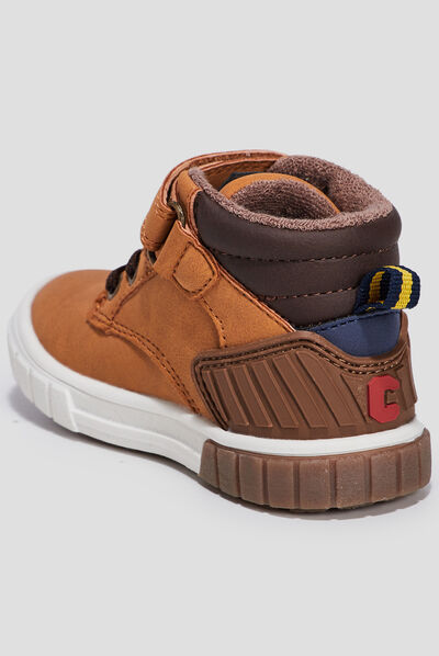 Baskets montantes Creeks camel bébé garçon