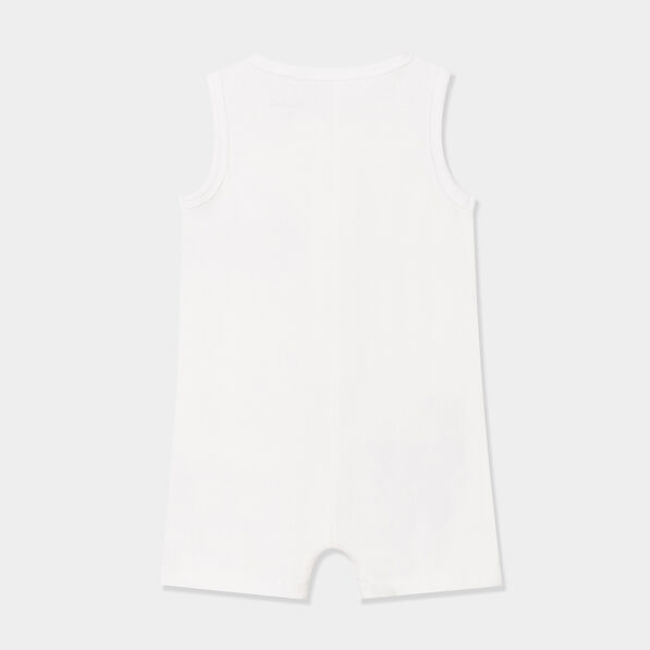 Combishort en coton ivoire bébé garçon