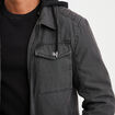Veste à capuche amovible coton Trappeur gris foncé homme