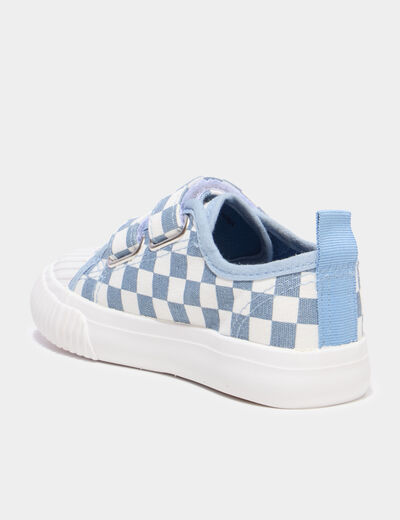 Tennis basses &agrave; scratchs bout renforc&eacute; bleu gar&ccedil;on