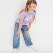 T-shirt coton manches courtes Creeks mauve fille
