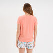 Ensemble pyjama short coton Stitch orange corail femme