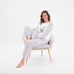 Ensemble pyjama polaire 2 pi&egrave;ces gris femme