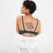 Soutien-gorge forme corbeille vert canard femme