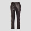 Pantalon ajusté 7/8 ème simili cuir noir femme