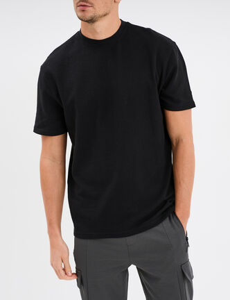 T-shirt oversize manches courtes Liberto noir homme