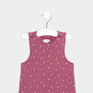Robe droite sans manches prune bébé fille