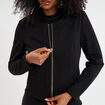 Veste cintrée zippée noir femme