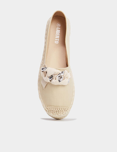 Espadrilles plateformes à boucle Liberto blanc femme