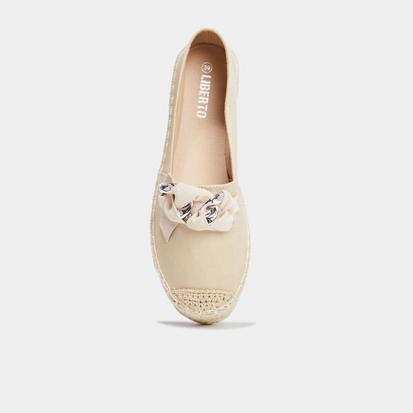 Espadrilles plateformes à boucle Liberto blanc femme
