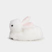 Mono chausson fausse fourrure blanc b&eacute;b&eacute; fille