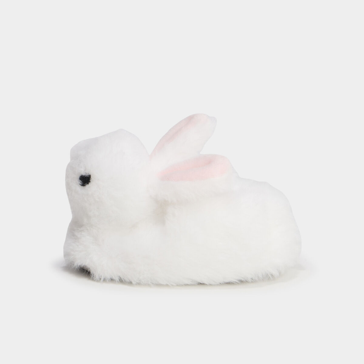 Mono chausson fausse fourrure blanc b&eacute;b&eacute; fille
