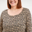 T-shirt manches longues coton sable femme grande taille