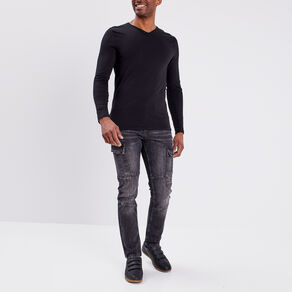 t shirt manches longues liberto noir homme T-shirt manches longues Liberto noir homme