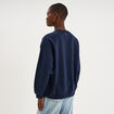 Sweat col rond manches longues bleu marine femme