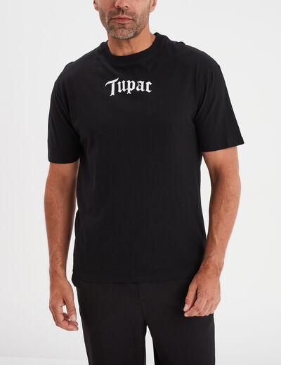 T-shirt manches courtes Tupac 2PAC noir homme