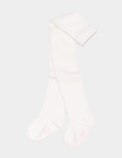 Collants ecru bébé fille