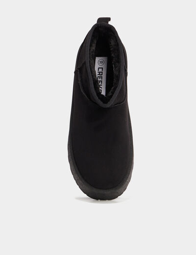 Bottines compens&eacute;es fourr&eacute;es Creeks noir femme