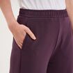 Pantalon de jogging large molletonn&eacute; violet fonc&eacute; femme