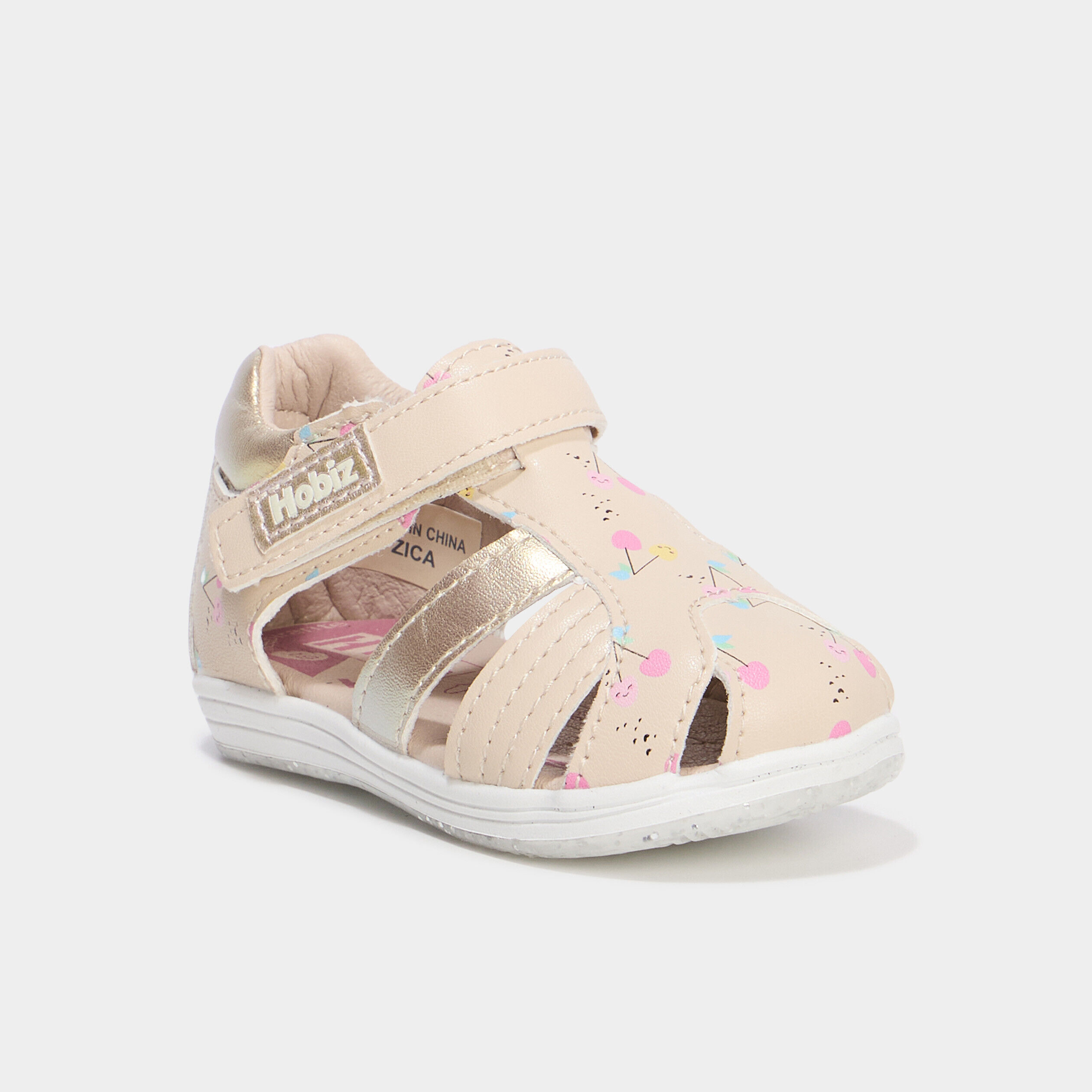 Sandales à scratchs sable bébé fille