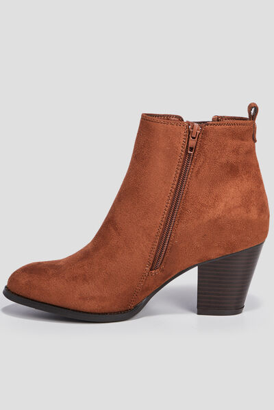 Bottines chelsea à talons sable femme