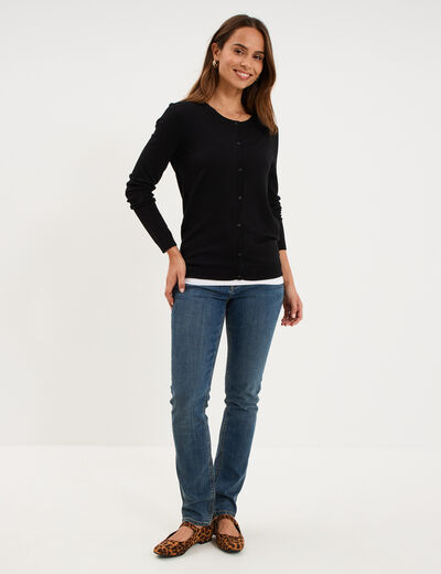 Jeans slim taille haute denim dirty femme