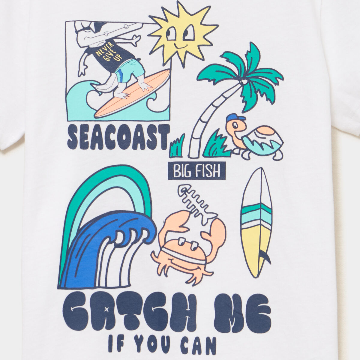 T-shirt manches courtes coton blanc gar&ccedil;on