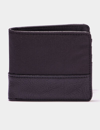 Portefeuille bi-mati&egrave;re noir homme
