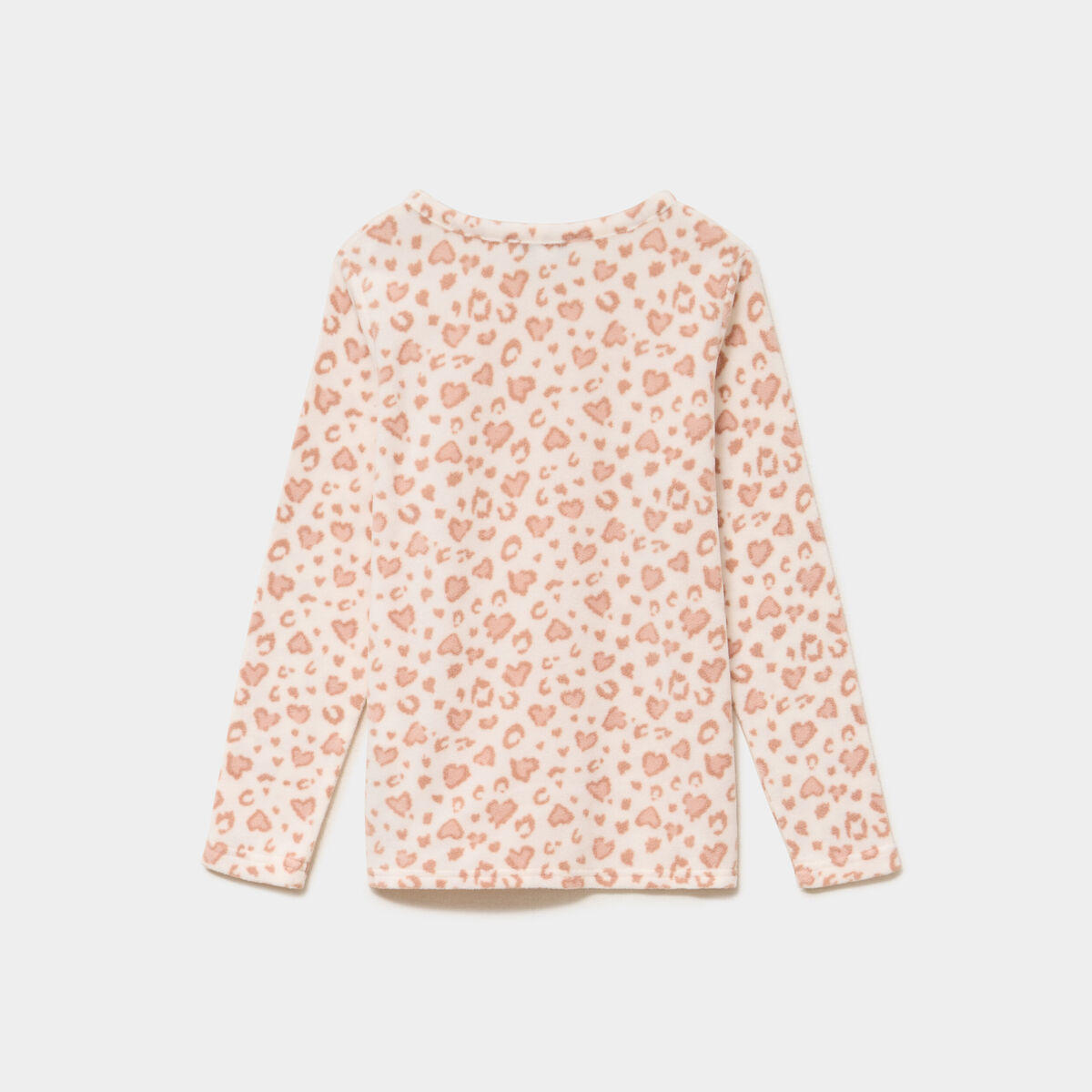Ensemble pyjama 2 pi&egrave;ces micro polaire creme fille