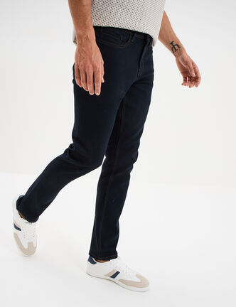 Jeans straight avec 5 poches denim brut clean homme