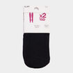 Lot 2 mi-bas transparents 15D noir femme